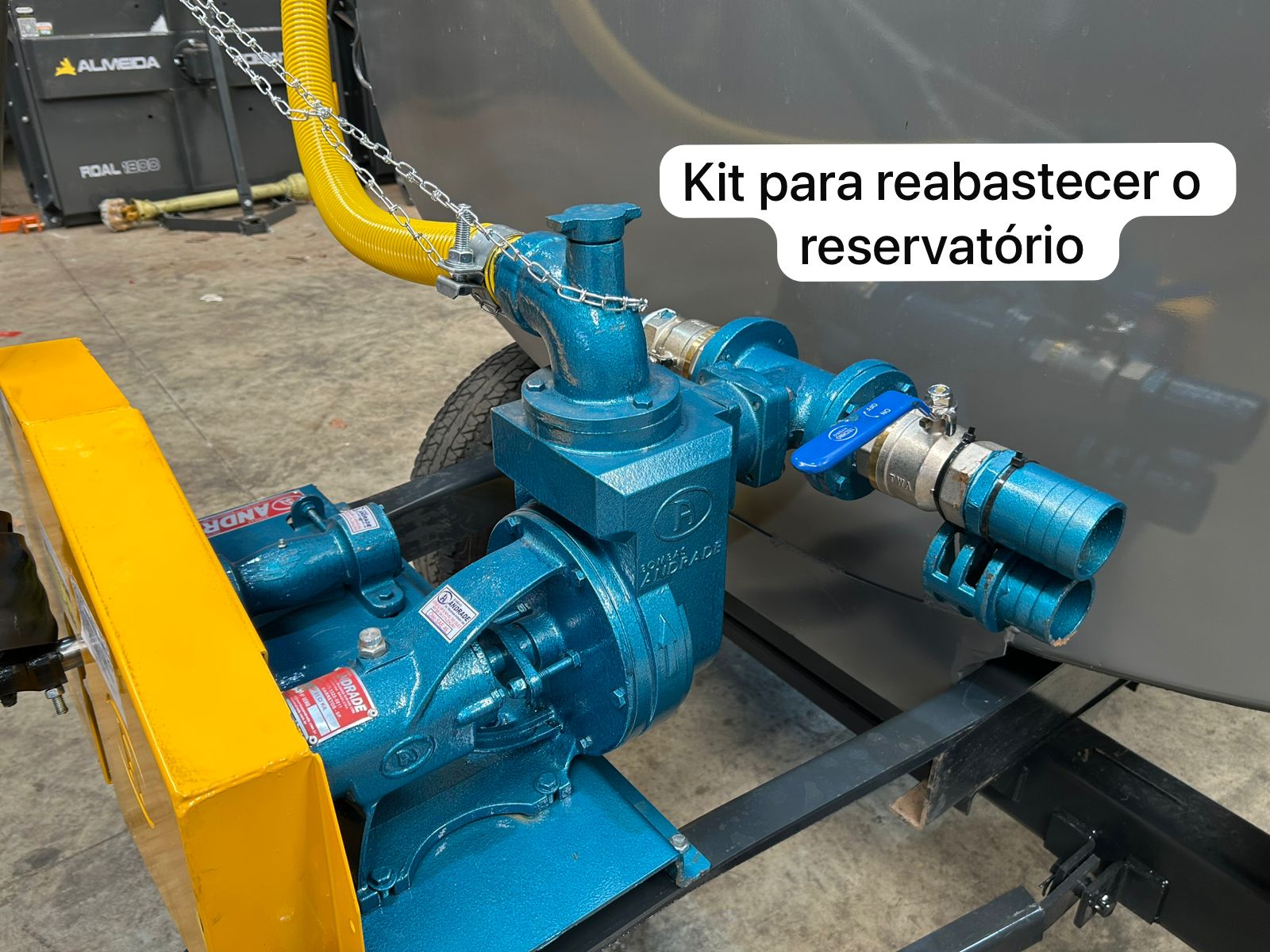 Carreta tanque Agrícola >novo Marca: Acton Modelo: CT6500 com capacidade para 6.500 Litros, Equipado com Kit Multitarefa Andrade TASP 51 Completo e com Plataforma contra Incêndio - Imagem 5