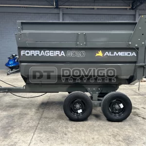 Carreta Forrageira basculante hidráulica nova Marca Almeida Modelo 8000 para 8m eixo tandem