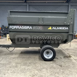 Carreta Forrageira basculante hidráulica nova Marca: Almeida Modelo: 8000 para 8m³ eixo duplo