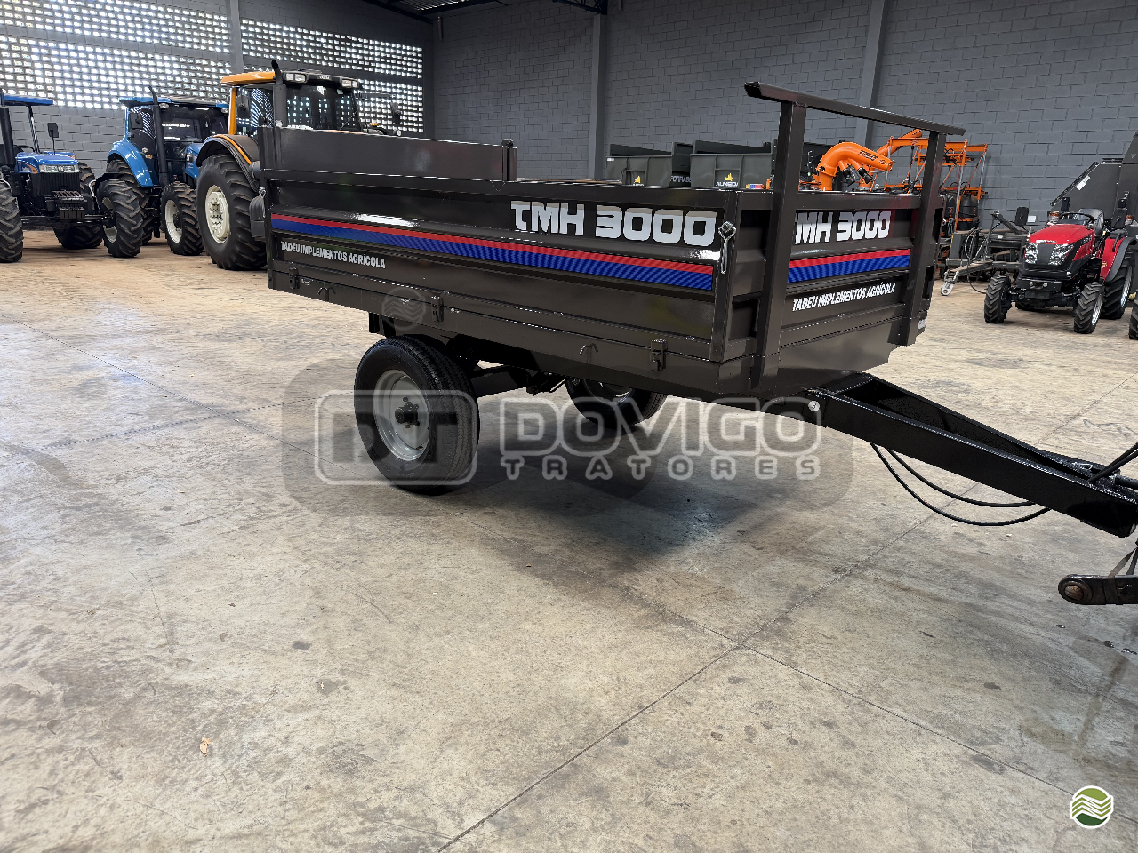 Carreta agrícola metálica basculante hidráulica nova para Trator , Marca: Tadeu Modelo: TMH 3000 basculante hidráulica por pistão - Imagem 11
