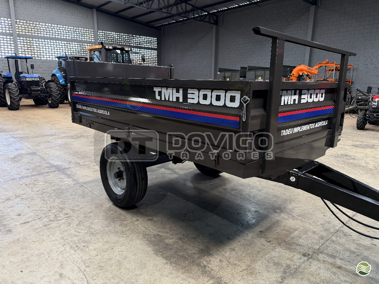 Carreta agrícola metálica basculante hidráulica nova para Trator , Marca: Tadeu Modelo: TMH 3000 basculante hidráulica por pistão - Imagem 12