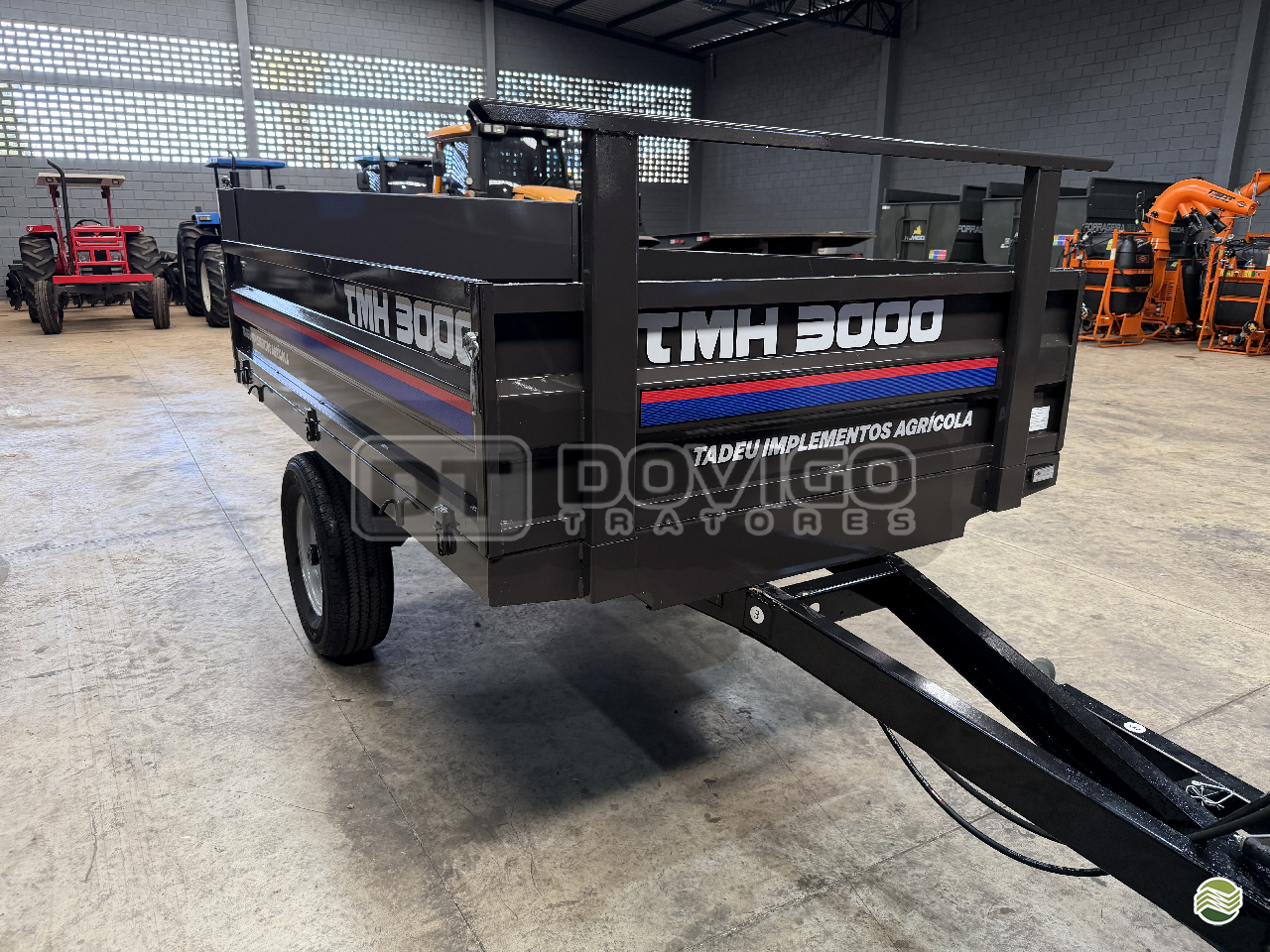 Carreta agrícola metálica basculante hidráulica nova para Trator , Marca: Tadeu Modelo: TMH 3000 basculante hidráulica por pistão - Imagem 13