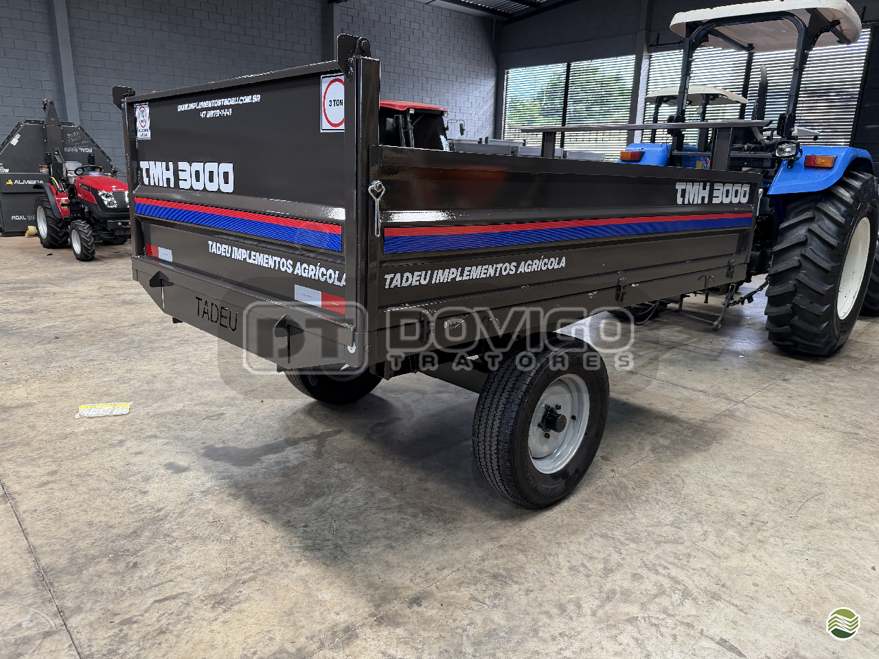 Carreta agrícola metálica basculante hidráulica nova para Trator , Marca: Tadeu Modelo: TMH 3000 basculante hidráulica por pistão - Imagem 14