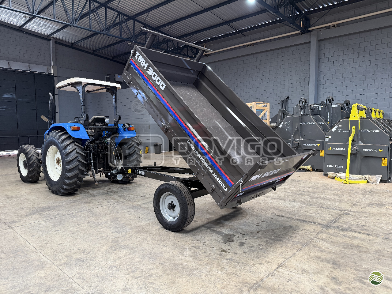 Carreta agrícola metálica basculante hidráulica nova para Trator , Marca: Tadeu Modelo: TMH 3000 basculante hidráulica por pistão - Imagem 19
