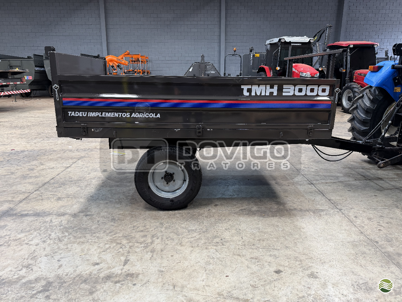 Carreta agrícola metálica basculante hidráulica nova para Trator , Marca: Tadeu Modelo: TMH 3000 basculante hidráulica por pistão - Imagem 10