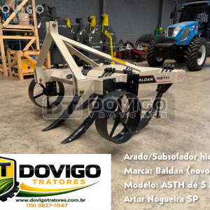 Arado Subsolador Marca: Baldan Modelo: ASTH 5/5 (novo) de 5 hastes